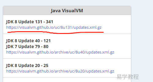 VisualVM 插件安装地址