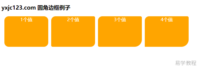 css 圆角边框 border-radius