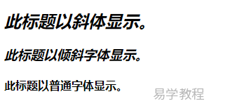css font-style 设置字体的样式
