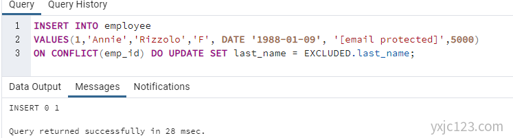 PostgreSQL 新增或更新