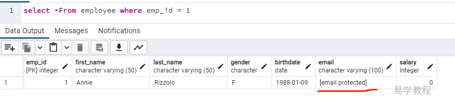 PostgreSQL 更新数据