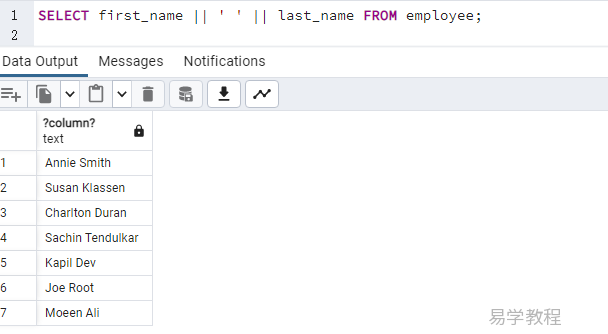 PostgreSQL SELECT 语句